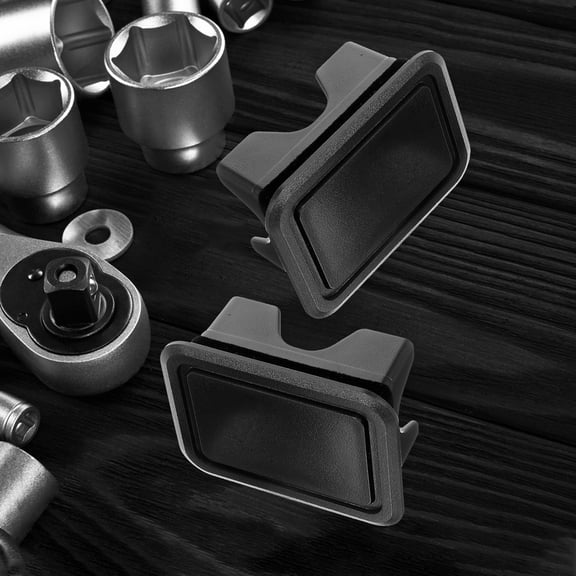 MIPCASE Black Replacement Truck Bed Rail Caps with Stake Pocket Covers, Plastic, 1 Pair for Pickup Truck