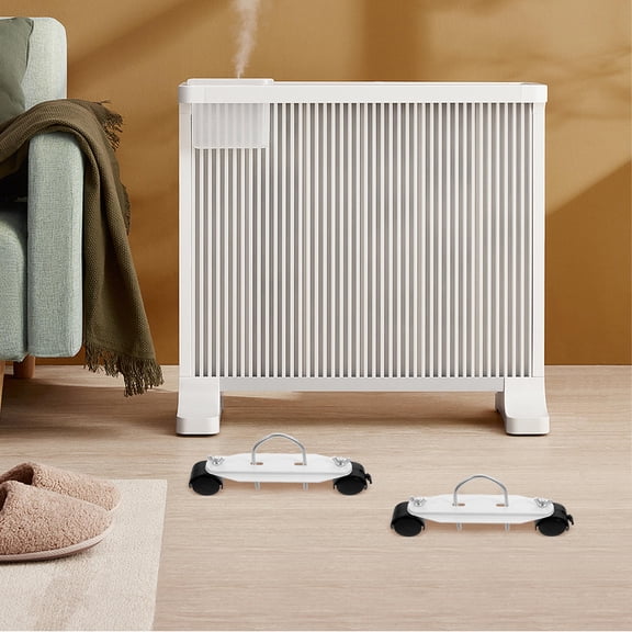 MIPCASE 1Pair Portable Black Caster Wheels for Electric Radiator Stand with Sturdy Support Frame