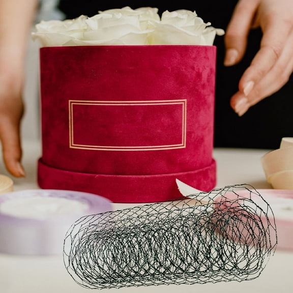 MIPCASE 1 Roll Green Iron Floral Wire Netting for Gardening Mesh Netting 100.0X30.0X0.4in