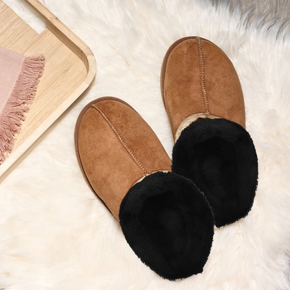 MIPCASE 1 Set Warm Lining Shoe Liners Black Furry Material Removable and Washable for Winter Use