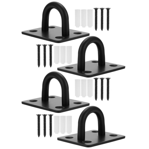 MIPCASE Black Stainless Steel Ceiling Hooks for Hanging Plants and Hammock Swings Easy Installation 1 Set