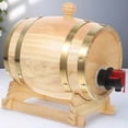 thumbnail image 1 of MIPCASE 1 Set Wooden Barrel Beige Wine Aging Barrel Retro Style for Beverage Storage, 1 of 8