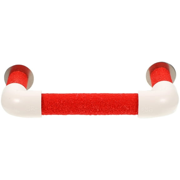 MIPCASE Parrot Stand Toy Parrot Perch Platform Red PVC Birds Desktop Placement 1 Set