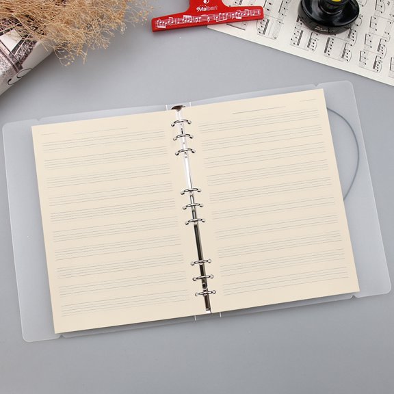 MIPCASE 100 Sheets Manuscript Ruled Paper Music Writing Composition Notebook White