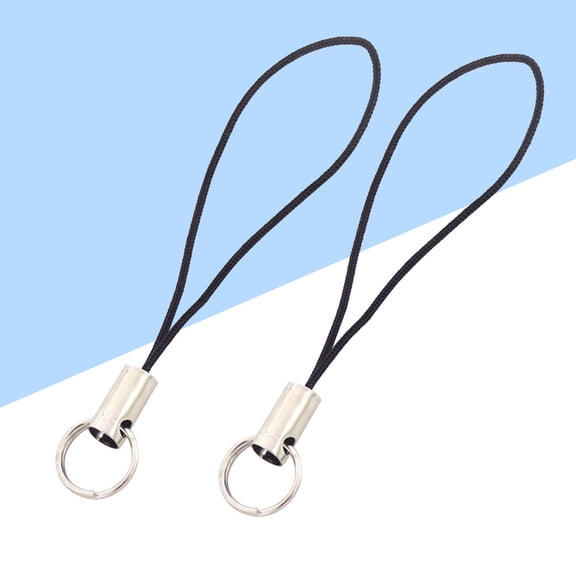 MIPCASE 100Pcs Phone Lanyard Wrist Strap Black for Hanging Cell Phone Mp3 Camera Carrying