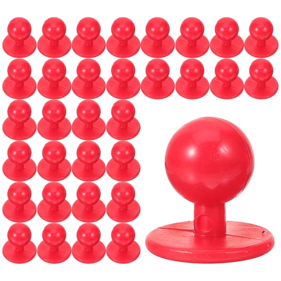 MIPCASE 100Pcs Practical Red Plastic Buttons for Chef Suit Clothes Replacement and Craft