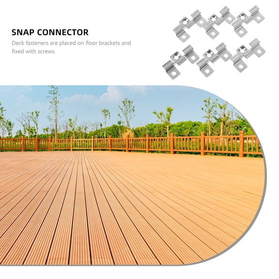 MIPCASE 100Pcs Stainless Steel Deck Fastener Clip For Secure Flooring With Easy Installation Silver 4.72X0.94X0.28in