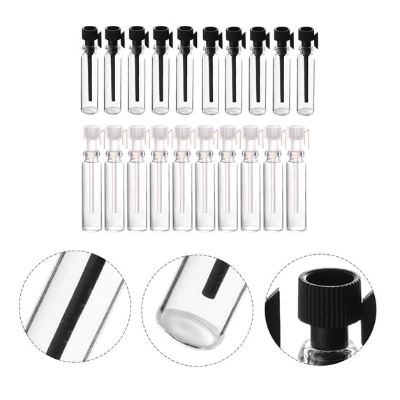 MIPCASE Assorted Color Glass Bottles for Fragrances and Essential Oils 100Pcs