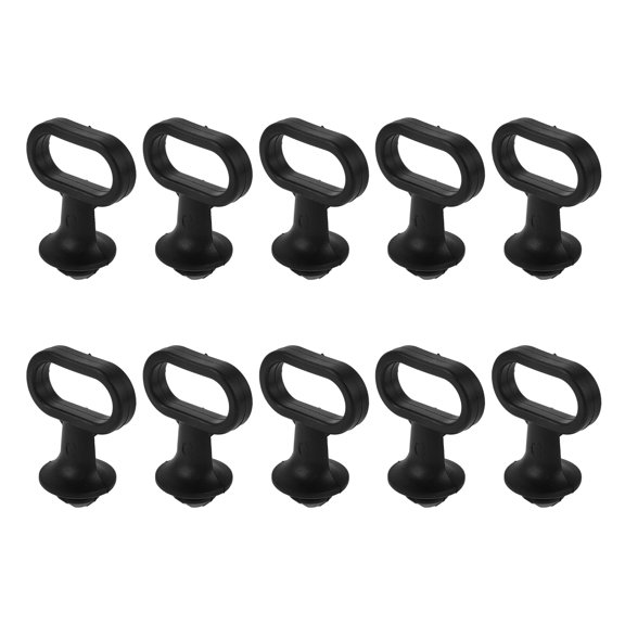 MIPCASE 10Pcs Black Rubber Motorcycle Cable Guide, Quick Clip on, Durable Rubber, Long Distance Riding