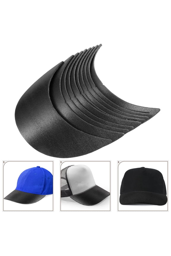 10Pcs Black Peaked Hat Brims Easy Use Baseball Cap Liner for Hat Maintenance