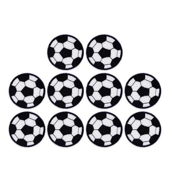 MIPCASE Durable Assorted Color Soccer Fabric Patches for Home Iron on or Sew on Repair and Decorate 10pcs 5cm for Fan Gear