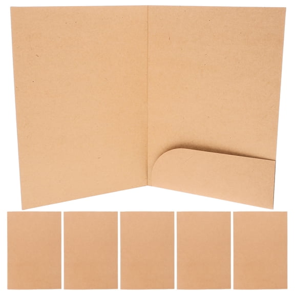 MIPCASE 10Pcs A4 Paper File Organizer Light Brown Folder Easy Open Close Document Holder