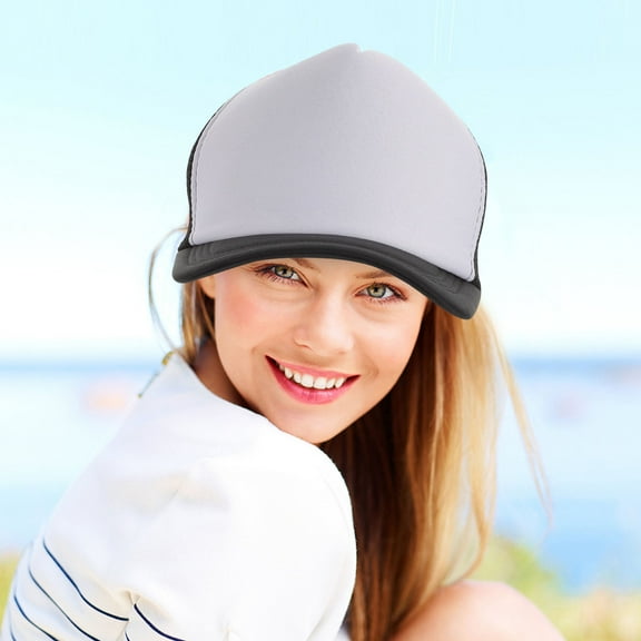 MIPCASE 10Pcs Black Blank Trucker Hats Sublimation Cap Adjustable Mesh Baseball Hat for Daily Outdoor Activities