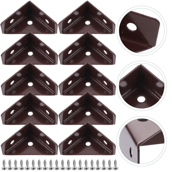 MIPCASE 10Pcs Cold Rolled Steel Corner Braces Heavy Duty Angle Bracket Thickened Design for Furniture Makers