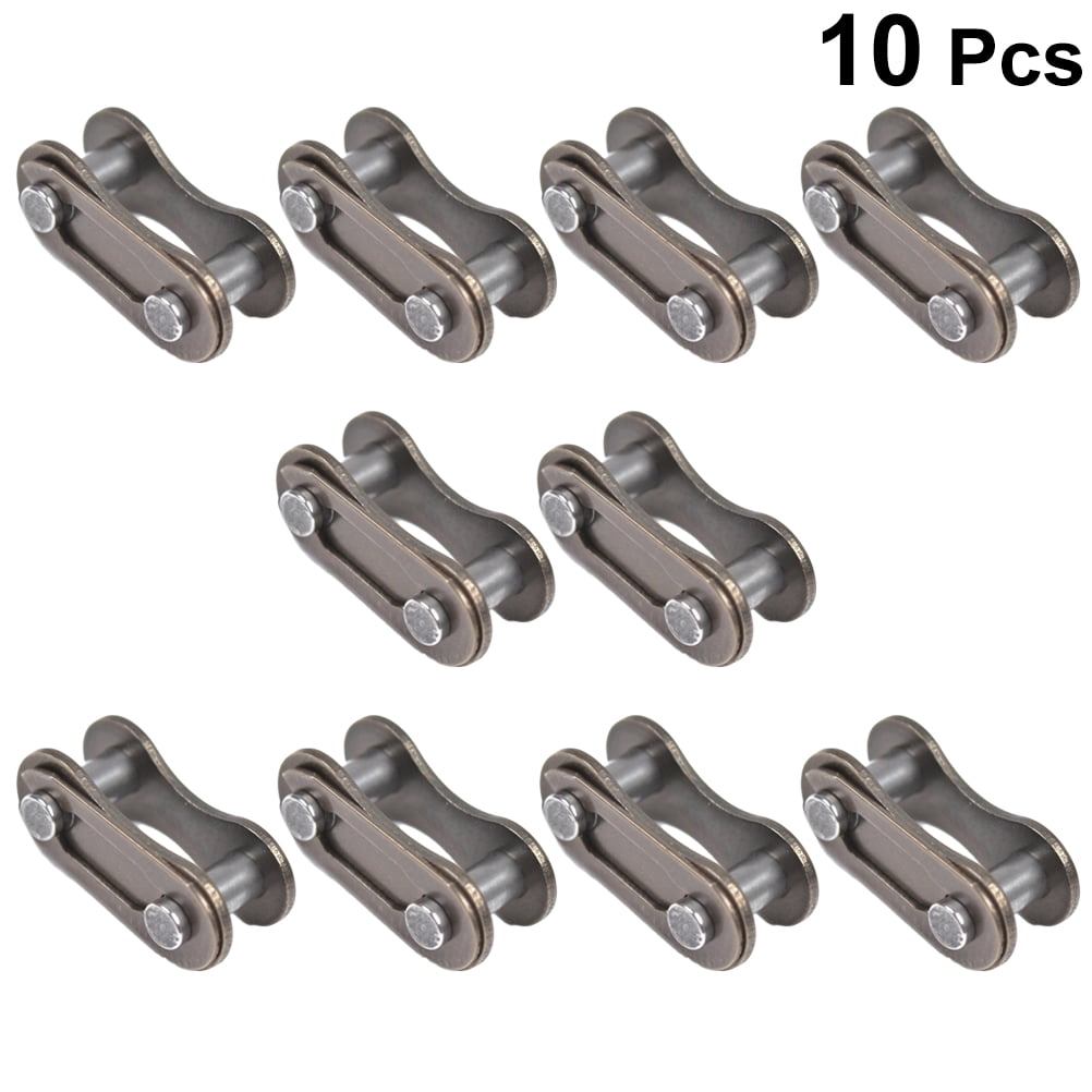 Missing Link Chain Connectors - 10 Pack For Single Speed Bike Chains (1-Speed Road & Mountain Bikes)