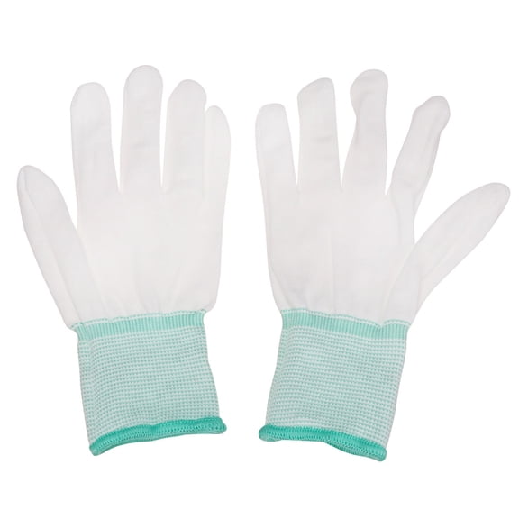 MIPCASE 12Pairs White Cutter Gloves Made of Nylon Anti Static Safety Gloves for Hand Protection
