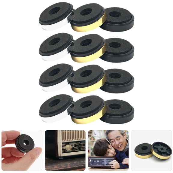 MIPCASE 12Pcs Vibration Damping and Soundproofing Mats Speaker Isolation Base Gold EVA Home Audio Setup