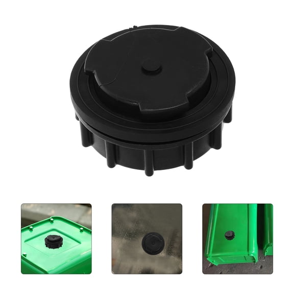 MIPCASE Universal Leak Proof Garbage Disposal Splash Guard for Outdoor Trash Cans Fits 660 Liter Bins Black