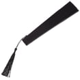 thumbnail image 1 of MIPCASE 1Pc Men Hand Folding Fan Black Bamboo and Silk Large Air Supply Durable Design, 1 of 8