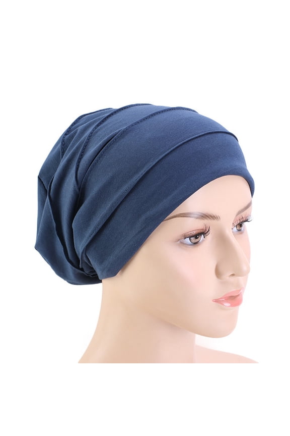 Women's Satin and Cotton Sleep Cap for Hair Care and Makeup , Comfortable Night Sleeping Hat, 1 Piece
