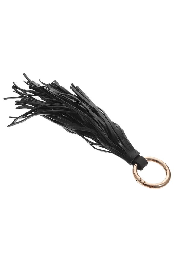 1Pack Puff Ball Keychain PU Fashion Bag Pendant with Tassel for Women