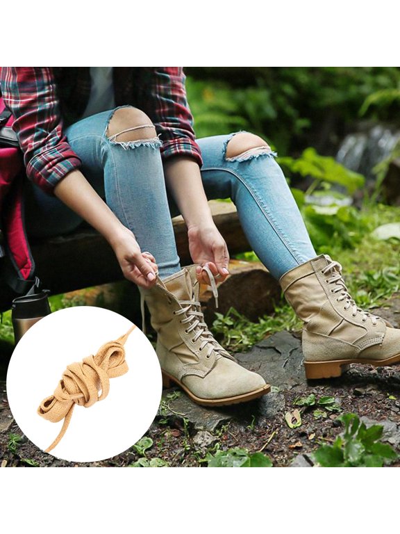 1Pair Brown Waxed Cotton Shoelace for Running Shoes and Fashion Sneakers