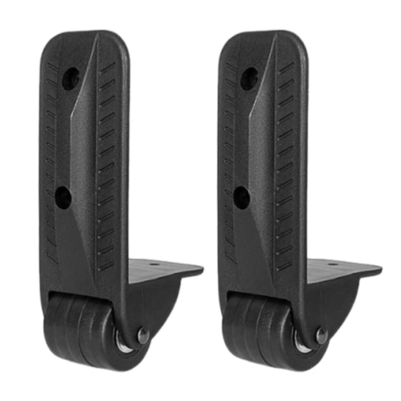 MIPCASE 1 Pair L-Shaped Utility Casters, Non-Swivel Speaker Box Replacement Rolling Wheels for Cart, Cabinet, Furniture