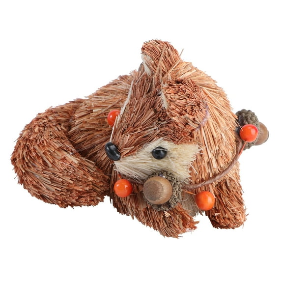 MIPCASE 1Pc Handmade Straw Ornament Light Brown Eco Friendly Decorative Woven Animal for Home Interior