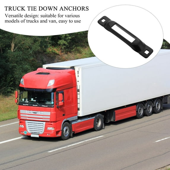 MIPCASE Black Metal Truck Tie Down Anchor with Single Slot for Secure Cargo Fixing