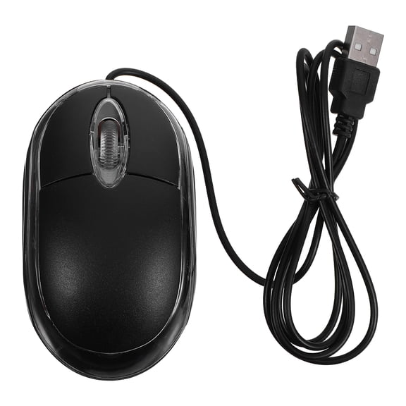 MIPCASE 1Pc Optical Mouse for Pc and Laptop Wired USB with Rapid Response Black