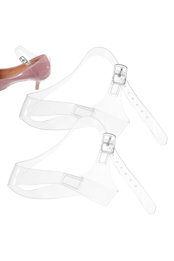 1Pair Elastic Transparent Shoe Straps for Fixing Loose High Heel Shoes Tpu Material