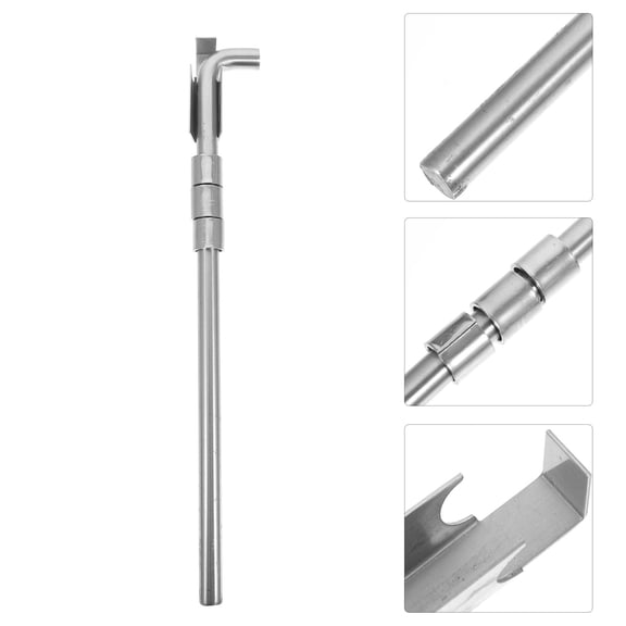 MIPCASE Durable Silver Stainless Steel Gate Floor Bolt Long Latch for Home and Outdoor Use