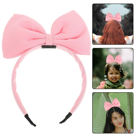 MIPCASE 1Set Bow Headband Women Bow Hairband Chic Design Pink Head Decoration for Parties