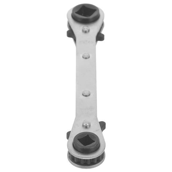 MIPCASE Dual End Ratchet Wrench Plated Silver Hvac Spanner with Ergonomic Handle for Air Conditioner Repair