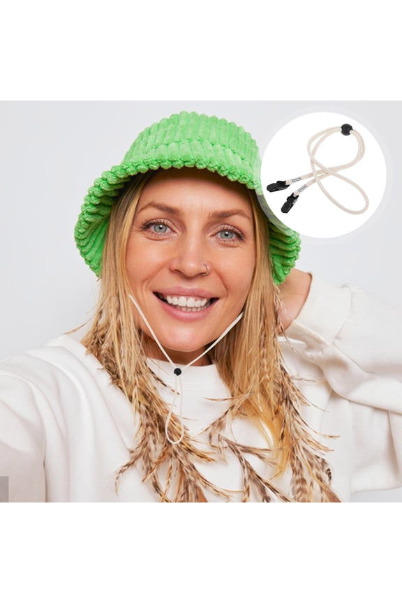 Flexible Hat Chin Cord Sun Hat Windproof Cord Polyester 1Pack