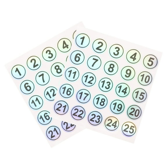 MIPCASE Round Number Stickers Multi Adhesive Labels for Organizing Doors Lockers and Storage