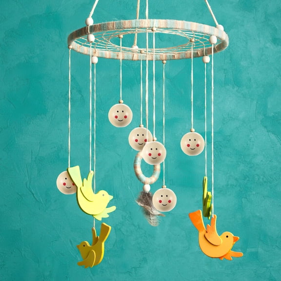 MIPCASE 20 Pcs Smiling Face Beads Beige Jewelry Making Accessories for Craft Projects