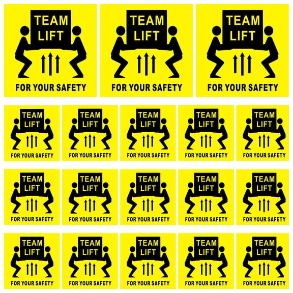 MIPCASE 200Pcs Heavy Warning Label Caution Team Lift Stickers White for Factory