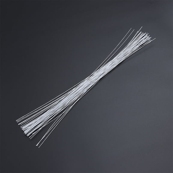 MIPCASE 200PCS White Floral Wire Stems for Flower Crowns, Craft Projects, and Wrapping Supplies