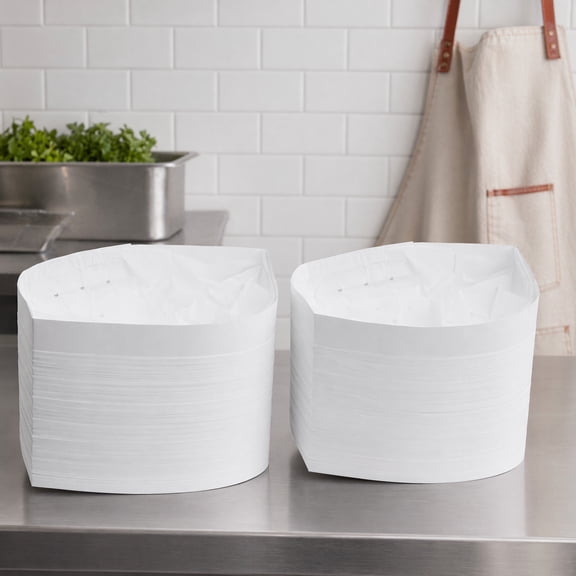 MIPCASE Catering Hats Disposable White Paper 20Set for Outdoor Barbecue