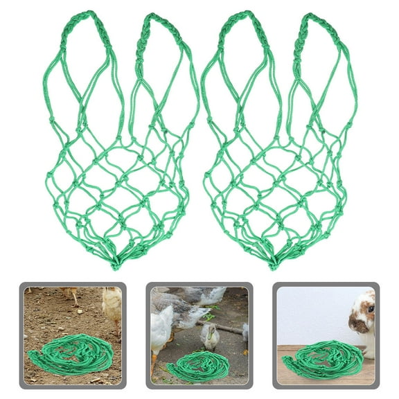 MIPCASE 2pcs Slow Feed Hay Nets Thickened Nylon and Livestock Feeding