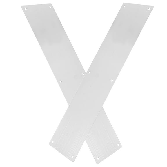 MIPCASE 1Set Plated Silver Metal Door Kick Plate with Decorative Design and Durability