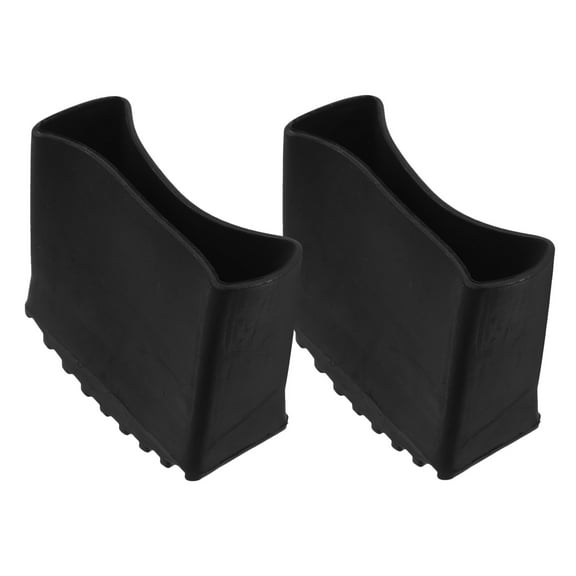 MIPCASE 2-Pack Black Rubber Ladder End Caps Anti- Cushions for Home, Construction, and Outdoor Safety