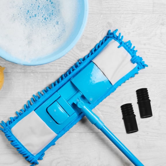 MIPCASE 2pcs Broom Handle Replacement Parts Easy Installation Black Plastic Threaded Tip for Cleaning