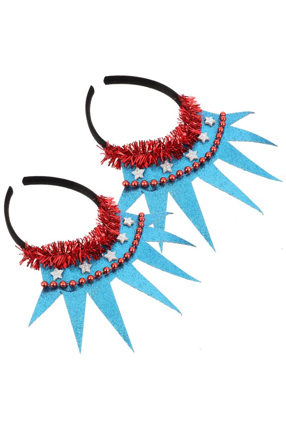 2pcs Lady Liberty Tiara Headband Assorted Color for Women Independence Day Parties
