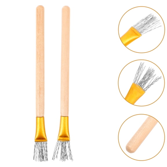 MIPCASE 2-Pack Polymer Clay Sculpting Brushes in Assorted Colors for Ceramics, Clay Art, and Detailed Texture Work
