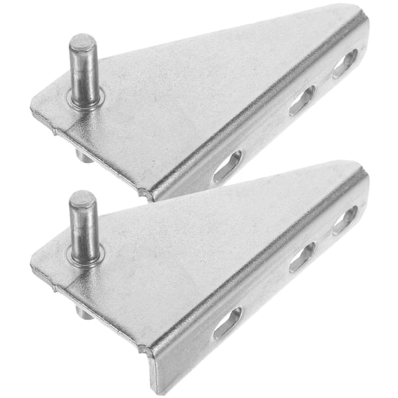 MIPCASE 2Pcs Plated Silver Small Freezer Door Hinge with Rubber Cap for Quiet Smooth Operation