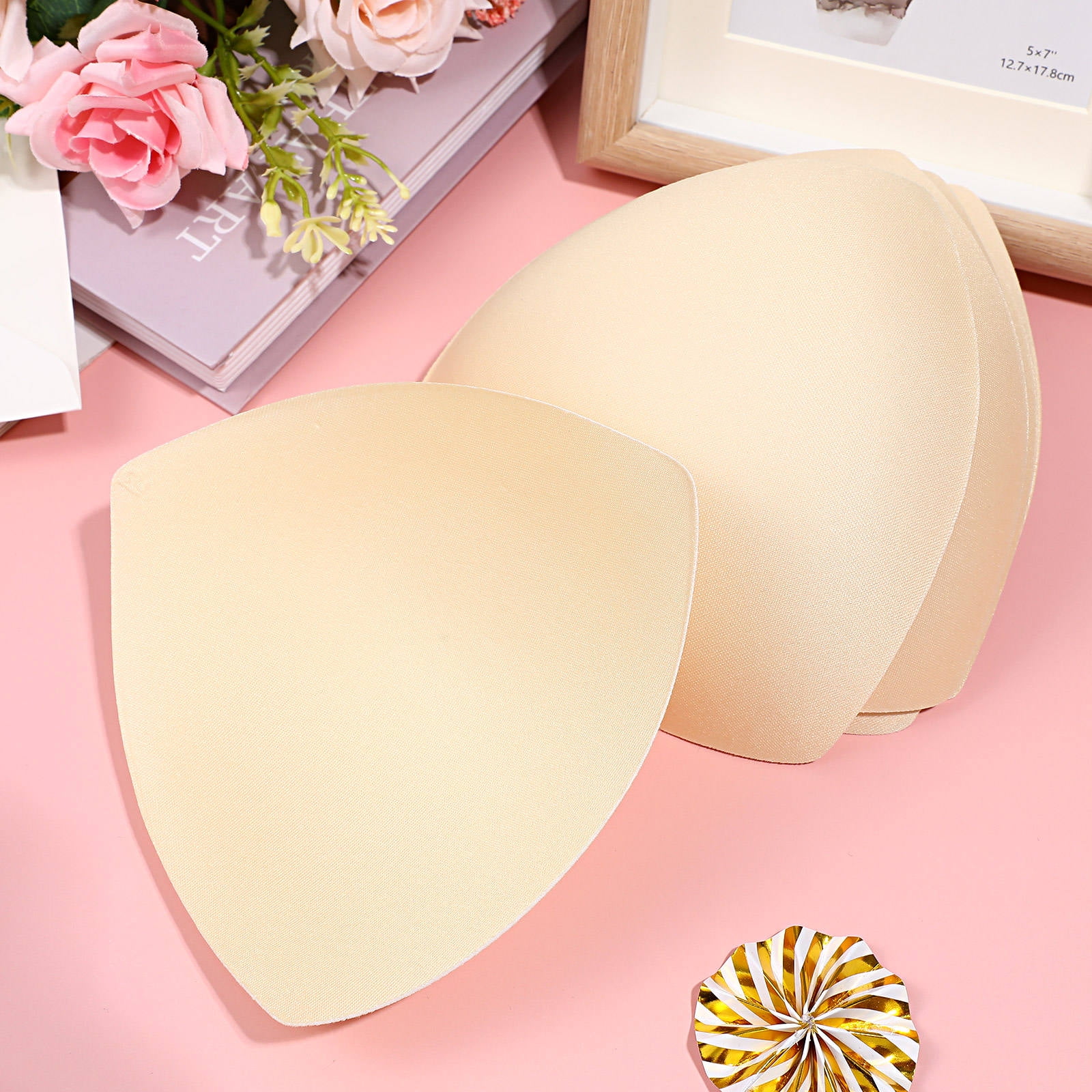 Protective Bra Insert MIPCASE Bra Cup Inserts Beige for Lift and Coverage Perfect for Sports ...
