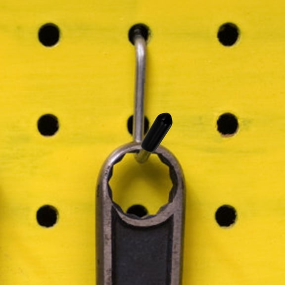 MIPCASE 300Pcs Pegboard Hook Tips Black PVC Protective End Caps for Pegboard Prong Hooks in Commercial Stores