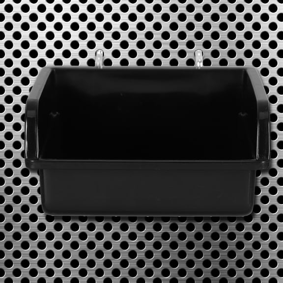 MIPCASE 3Pcs Tool Organizer Bins Black Plastic Pegboard Storage Boxes for Garage Office Use